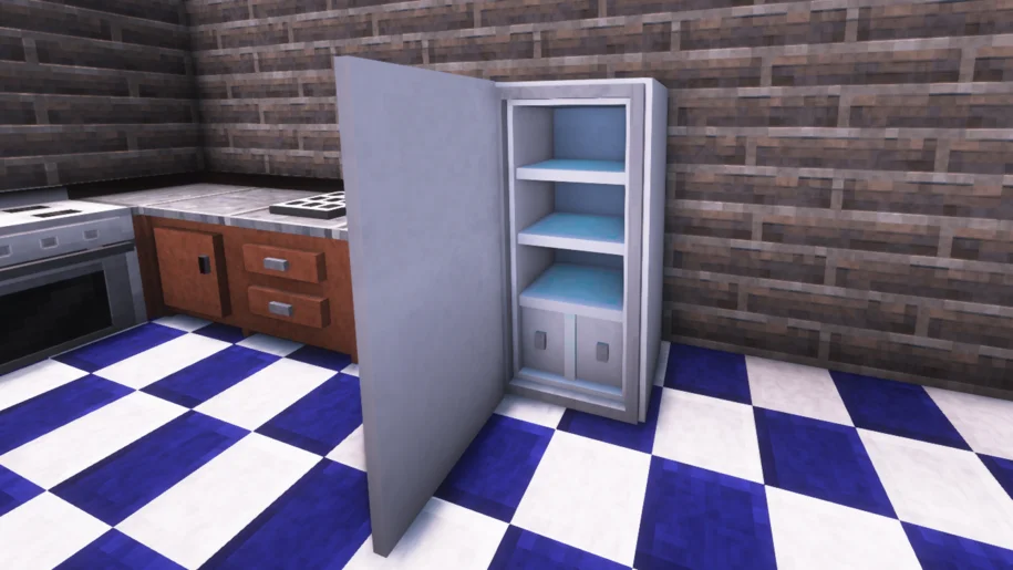 Réfrigérateur dans Minecraft avec le mod Cooking for Blockheads