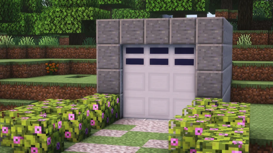 Garage door from Macaw's Doors mod