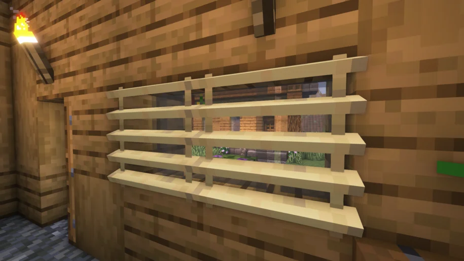 Birch wooden blinds from Beautify mod