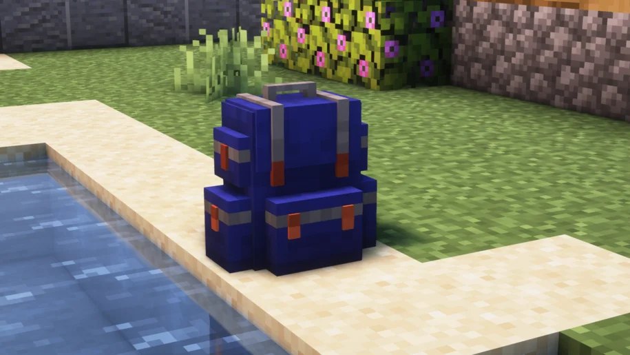 A backpack in Minecraft from the Sophisticated Backpacks mod