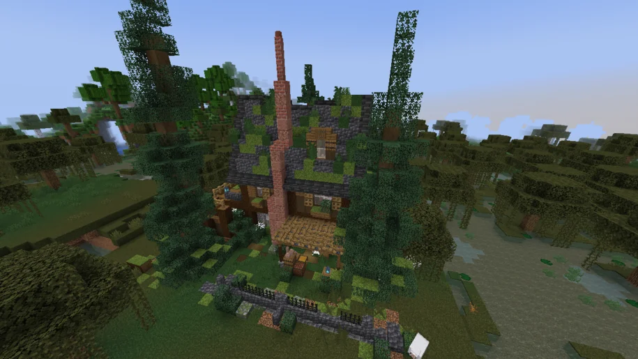 Une maison hantée dans Minecraft from the Graveyard Mod