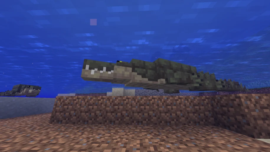 Crocodile caïman dans Minecraft d'Alex's Mobs