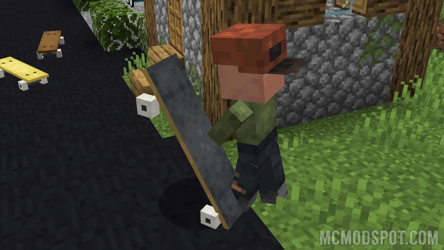 Wandering skater, a skating villager in Minecraft