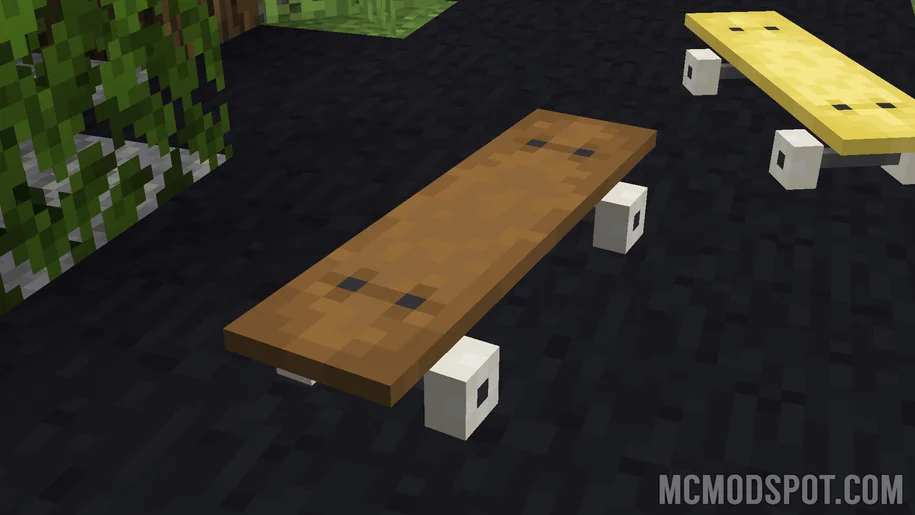 Planche à roulettes dans Minecraft du mod I Wanna Skate